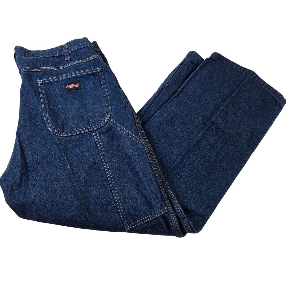 Vintage Dickies Jeans Mens 38x32 Loose Fit Blue Denim Workwear Y2K Baggy Mexico